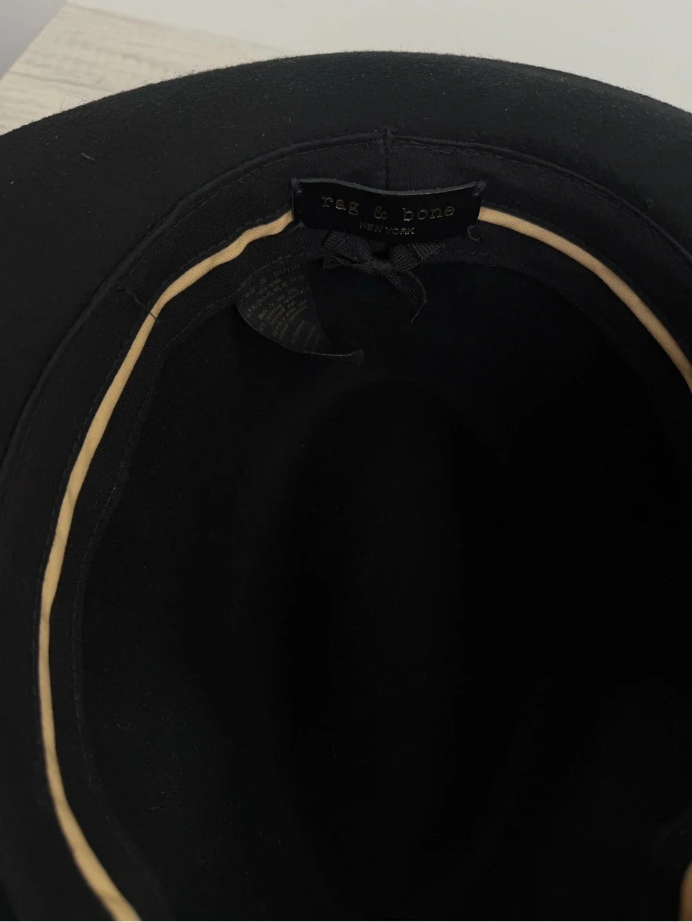 Rag & Bone Floppy Brim Wool Fedora Hat – Black